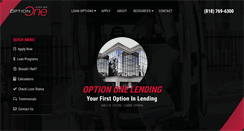 Desktop Screenshot of optiononelending.com