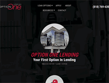 Tablet Screenshot of optiononelending.com